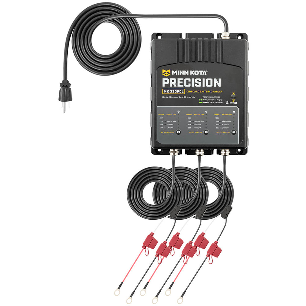 Minn Kota On-Board Precision Charger MK-330 PCL 3 Bank x 10 AMP LI Optimized Charger [1833301]